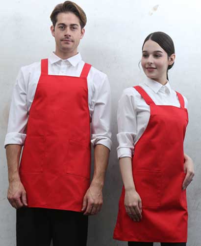 AP-3157  레드 기본 H형 앞치마ㅡㅡㅡ [면혼방] 562