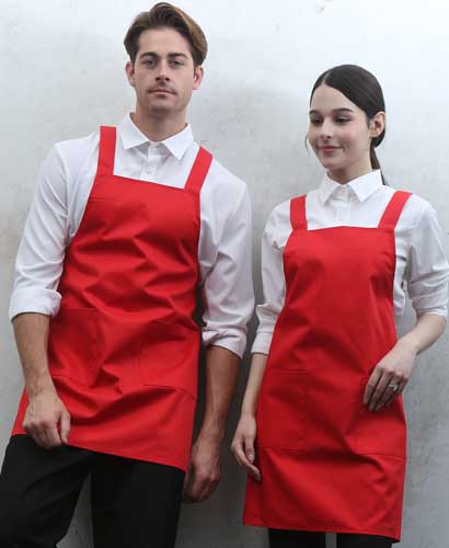 AP-3157  레드 기본 H형 앞치마ㅡㅡㅡ [면혼방] 562