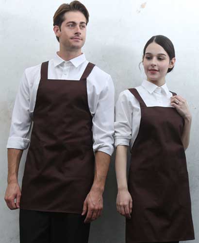 AP-3156 브라운 기본 H형 앞치마ㅡㅡ [면혼방] 562