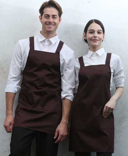 AP-3156 브라운 기본 H형 앞치마ㅡㅡ [면혼방] 562