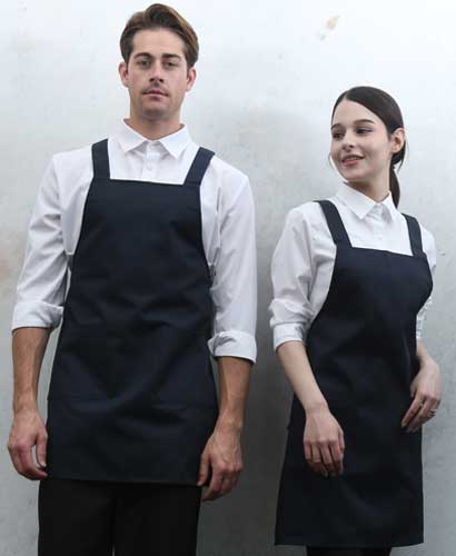 AP-3155 네이비 기본 H형 앞치마ㅡㅡ [면혼방] 562