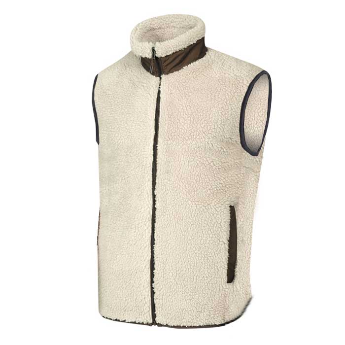 V-224 아이보리 양털 후리스 조끼