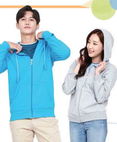 ▶T3-200  특양면 후드 지퍼 ◀ㅡㅡ(10가지 컬러)