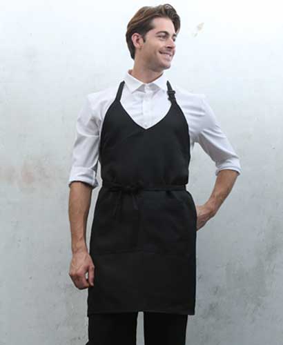 AP-3247 블랙 조끼형 브이넥앞치마