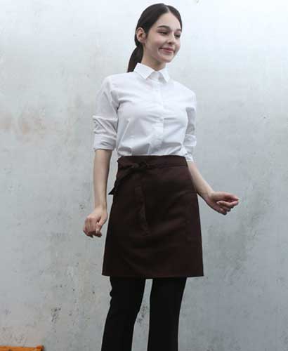 AP-3165 커피 면혼방 랩형앞치마