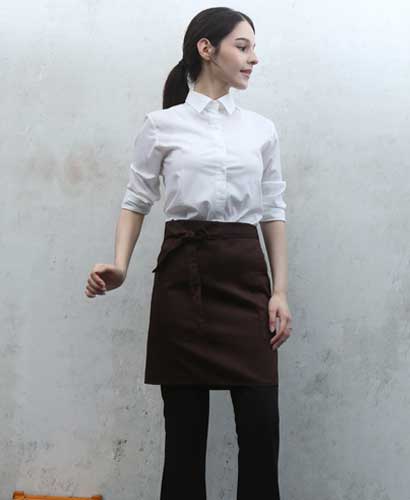 AP-3165 커피 면혼방 랩형앞치마