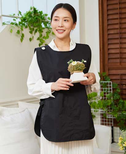 PPA-1011-1 블랙 버클형원피스 앞치마