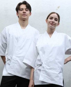 JA-100 순면20수  화이트 일식 조리복