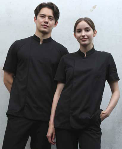 KO-92 올 쿨스판기능성 스냅조리복 ㅡㅡㅡ [반팔]