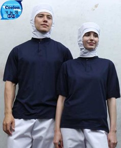 W-277 네이비 차이나카라 기능성 반팔ㅡ(남녀공용 위생티) ★빅사이즈 있음