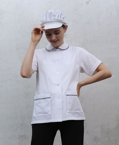 HA-58 곤삥 라운드 카라 반팔 위생복