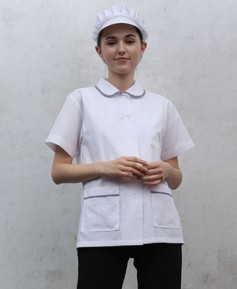 HA-58 곤삥 라운드 카라 반팔 위생복