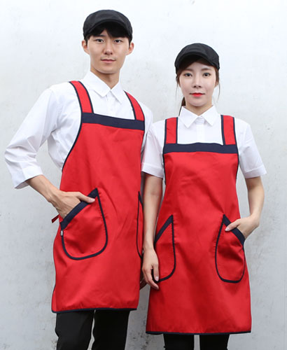 AP-507 적색 바이어스 H형 앞치마(45)