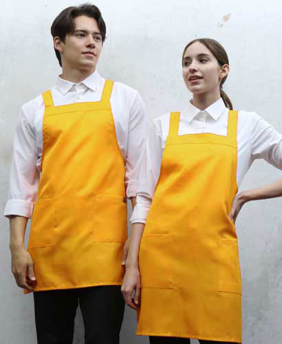 AP-522 옐로우 기본 뒤H형 폴리앞치마