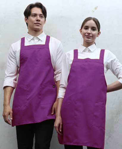 AP-523 퍼플 기본 뒤H형 폴리 앞치마