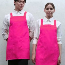 AP-524 핑크 기본 뒤H형  폴리앞치마