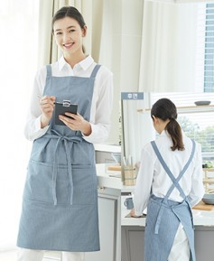 AP-641 블루 이중포켓 스트라이프