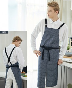 AP-644 네이비 스트라이프 롱 앞치마