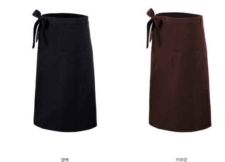 AP-5011  검정 허리감김  중앞치마 ㅡㅡㅡ남여공용 [밑으로 64cm-3132]