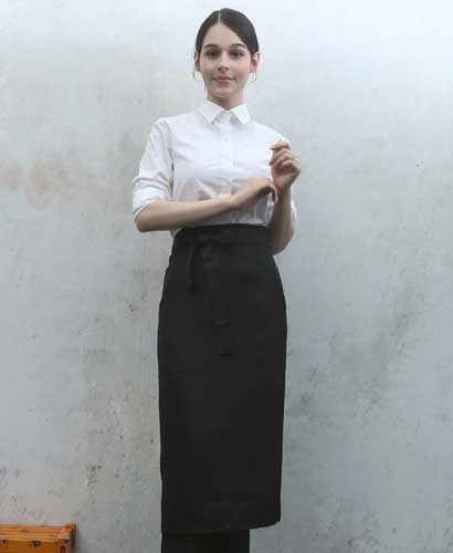 AP-720-1  검정 허리롱 카페앞치마--양주머니 [3134]