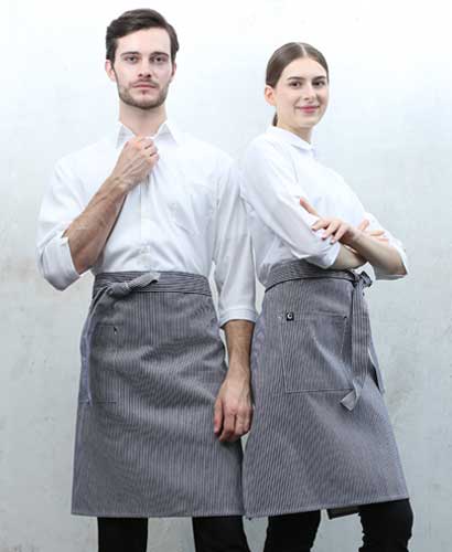 AP-311 진곤색 줄지 허리 앞치마