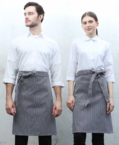 AP-311 진곤색 줄지 허리 앞치마