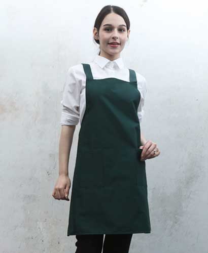 SA-531 ★ 면혼방 녹색 H형 앞치마