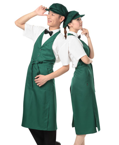 AP-905 초색 바리스타 조끼롱앞치마