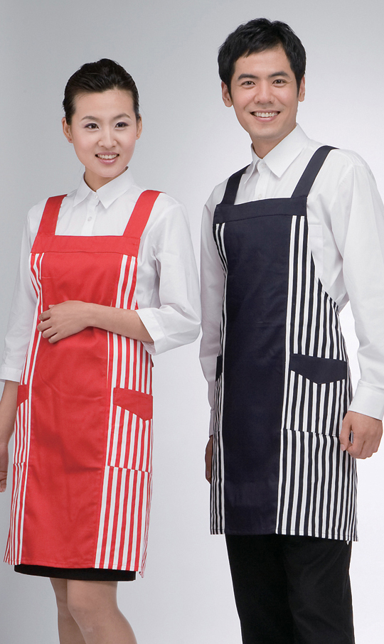 AP-06 옆줄무늬배색 앞치마