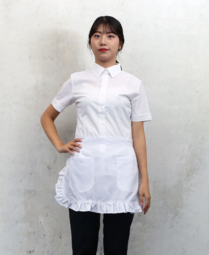 AP-077 레이스 백색미니 앞치마