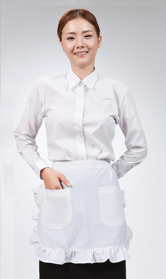 AP-077 레이스 백색미니 앞치마