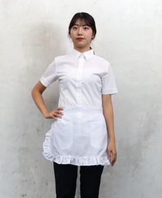 AP-077 레이스 백색미니 앞치마