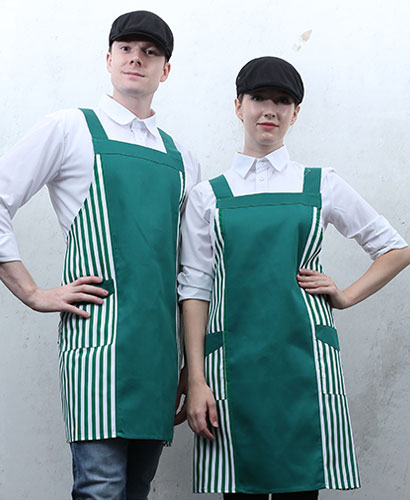 AP-08-2 옆줄무늬배색 앞치마 청줄