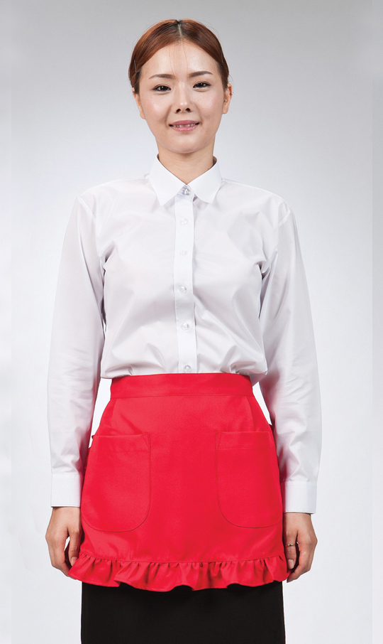 AP-080 레이스 적색미니 앞치마