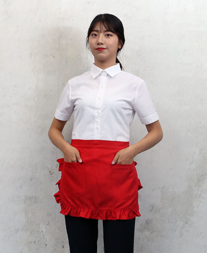 AP-080 레이스 적색미니 앞치마