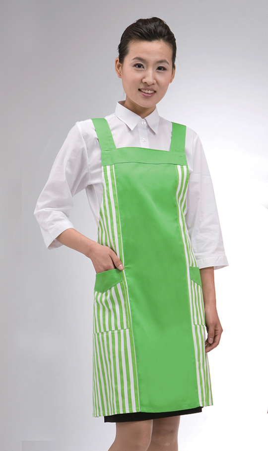 AP-09 옆줄무늬 배색 앞치마