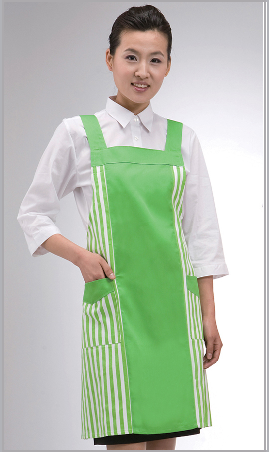AP-09 옆줄무늬 배색 앞치마