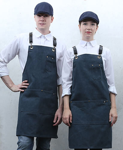 AP-1001-6 블루 캔퍼스 뒤 가죽조절끈