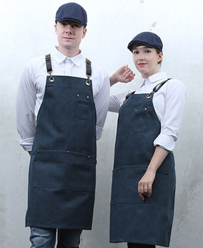 AP-1001-6 블루 캔퍼스 뒤 가죽조절끈