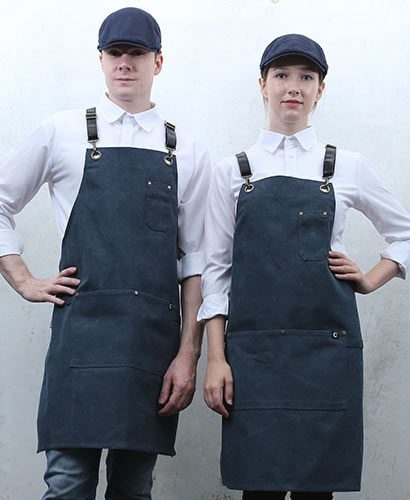 AP-1001-6 블루 캔퍼스 뒤 가죽조절끈