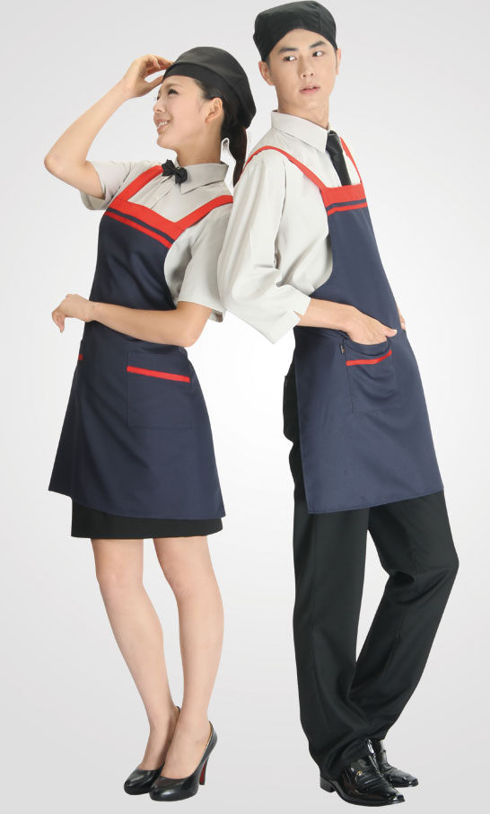 AP-117  네이비 가슴줄앞치마