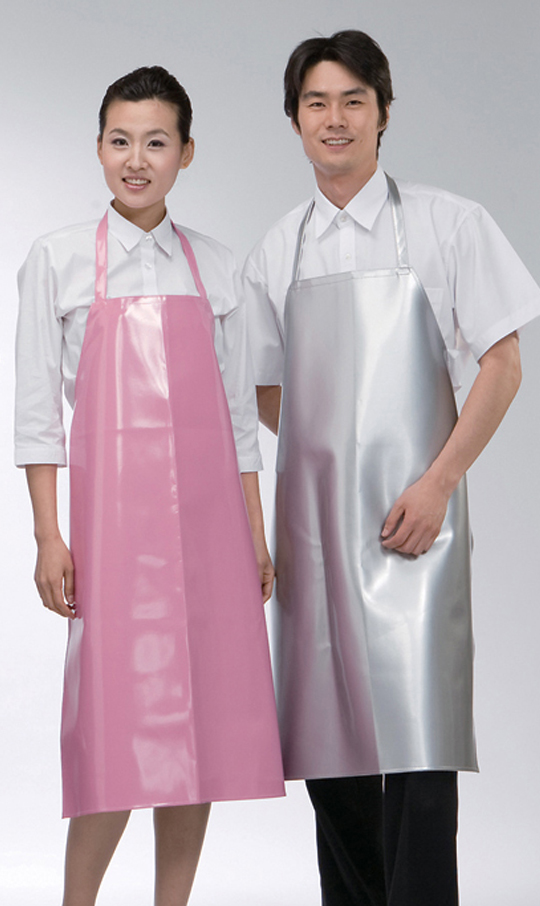 AP-119 분홍 양면 방수앞치마(중)
