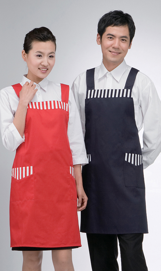 AP-12 줄무늬 포인트 앞치마