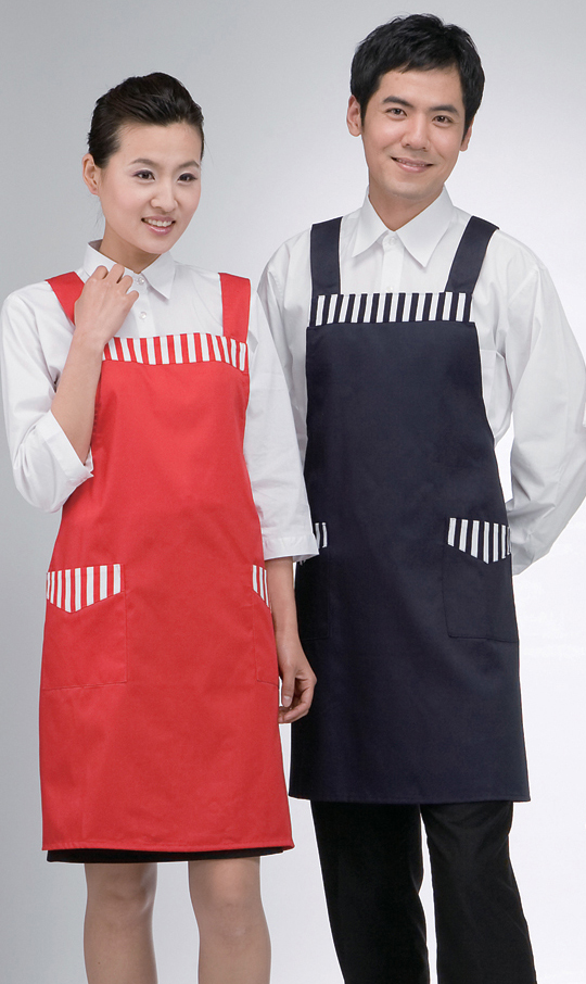 AP-12 줄무늬 포인트 앞치마