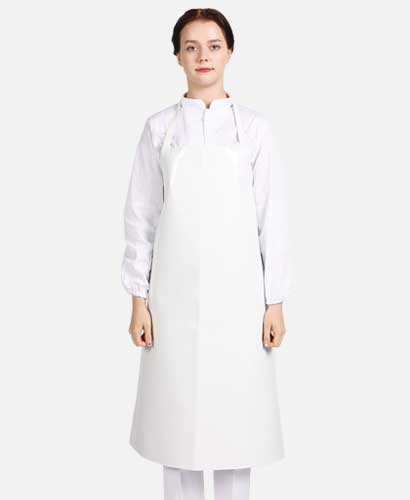 AP-121 백색 양면 방수앞치마(중)