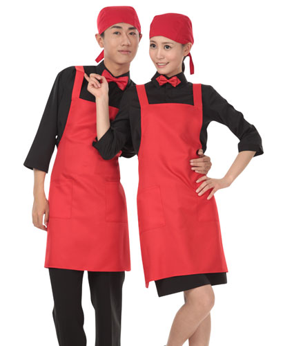 AP-122 적색 뒤X형 앞치마