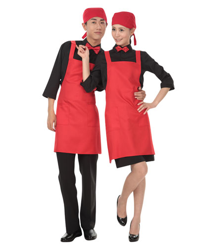 AP-122 적색 뒤X형 앞치마