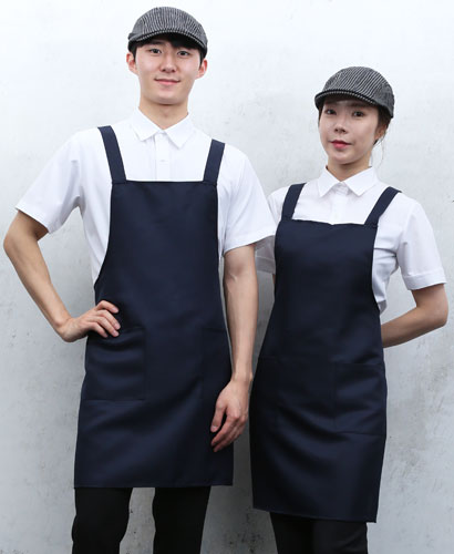 AP-124 곤색 뒤X형 앞치마