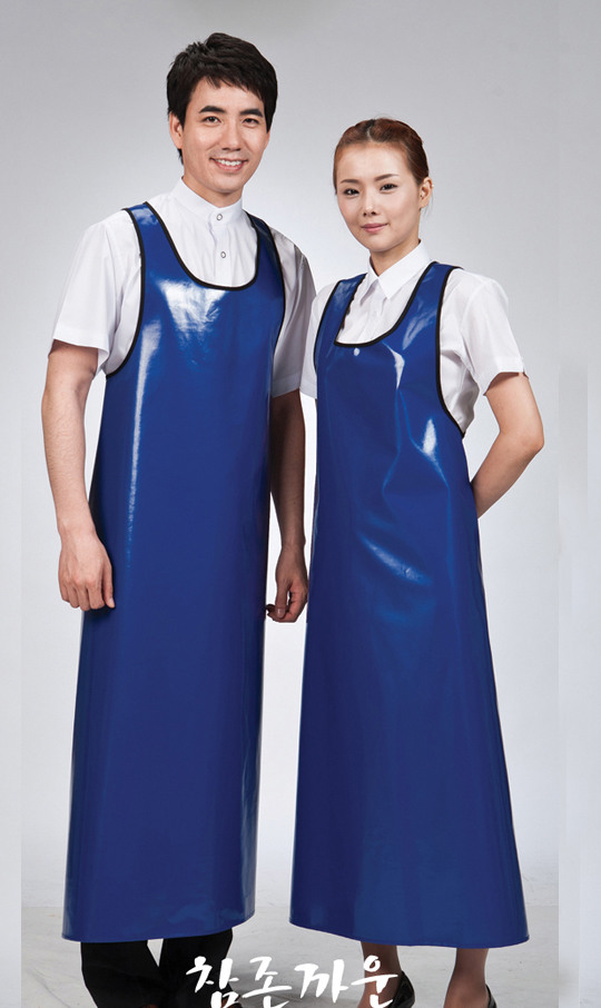 AP-129 청색 어깨형 방수앞치마 (대)