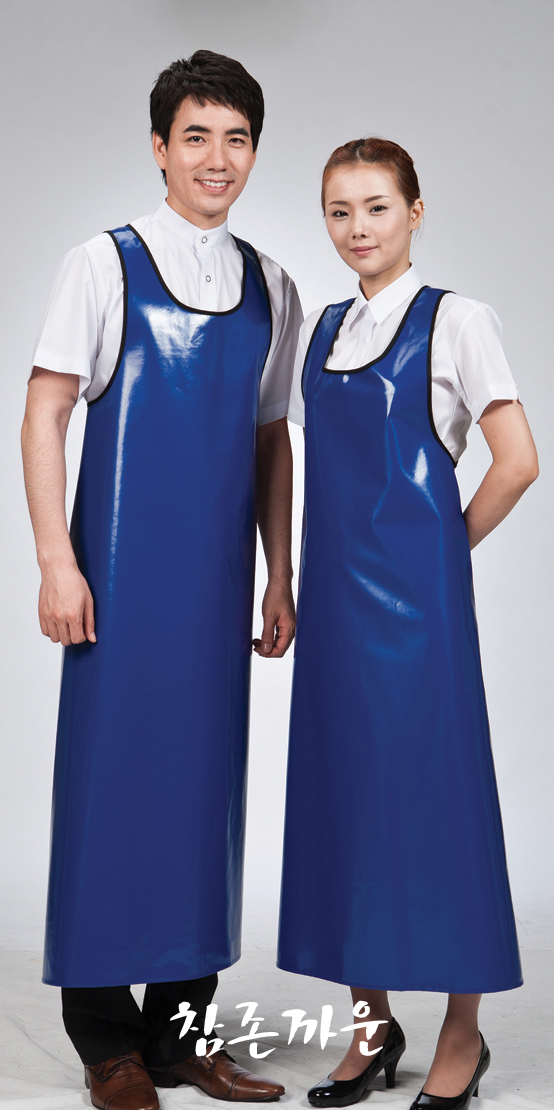 AP-129 청색 어깨형 방수앞치마 (대)